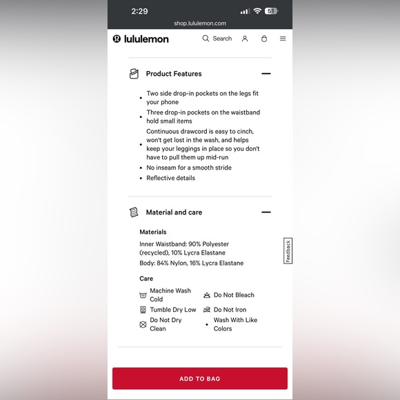 Lululemon Fast and Free High-Rise NWT - Picture 11 of 12